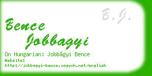 bence jobbagyi business card
